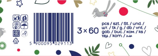 Kindii vlhčené obrúsky pre bábätká 3x60 ks