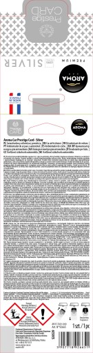 VÔŇA DO AUTA AROMA AUTO PRESTIGE CARD STRIEBORNÝ OSVIEŽOVAČ AUTA