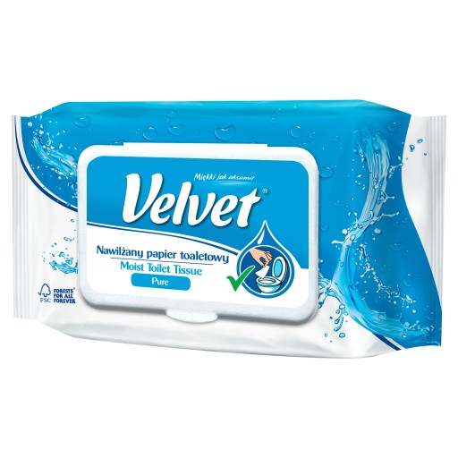 Velvet Pure Junior vlhčený toaletný papier 42 ks