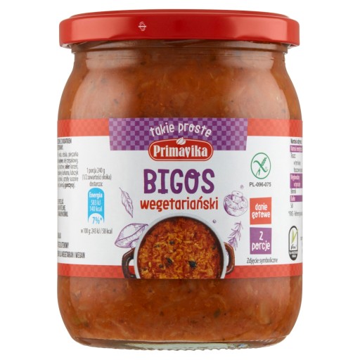 Vegánsky bezlepkový Bigos 480 g Primavika