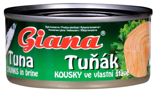 Kúsky tuniaka Giana vo vlastnej omáčke, veľké kusy 170G