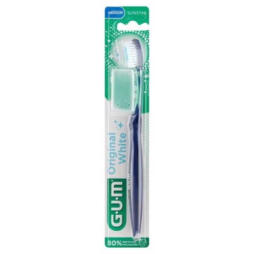 Gum Original Biela zubná kefka medium