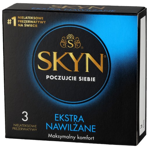 Unimil Skyn Ekstra Moisturized nelatexové kondómy 3 ks