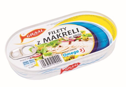 Filety z makrely v oleji Graal 170g