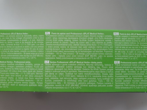 SPLAT MEDICAL HERBS zubná pasta na ochorenia ďasien 100 ml