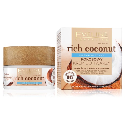 Krém na tvár Eveline Cosmetics Rich Coconut