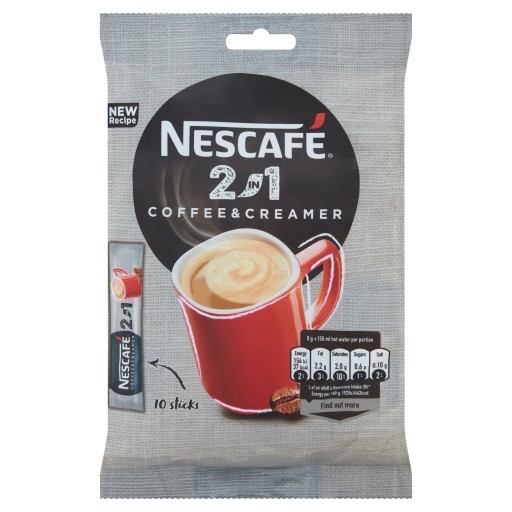 Nescafé 2v1 Coffee & Creamer Instantný kávový nápoj 80 g 10 x 8 g