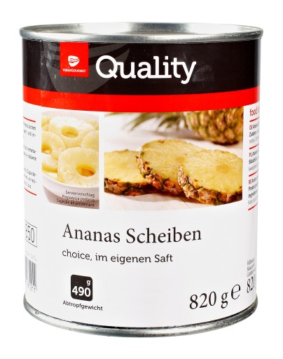 Tgq ananásové plátky výber 820g
