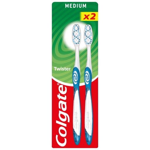 Zubná kefka Colgate Twister Medium 2 farebné kusy.