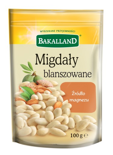 BAKALLAND Celé blanšírované mandle bez šupky 100g