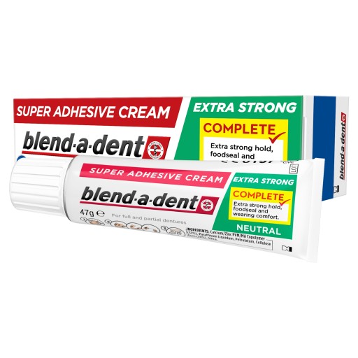 Blend-a-dent COMPLETE NEUTRAL lepidlo na zubné protézy neutrálnej chuti, 47 g