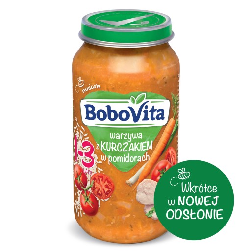 BoboVita Junior Zelenina s kuracím mäsom v paradajkách 1-3 roky 250 g