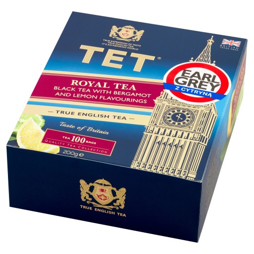 TET expresný čierny čaj citrón a bergamot 200 g 100 vrecúšok