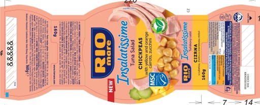 Rio Mare šalát s cícerom a tuniakom 160G