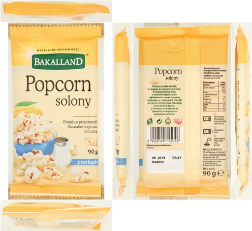BAKALLAND Popcorn zrnká solené do mikrovlnky 90 g