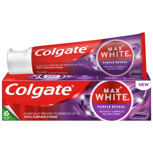 COLGATE PASTE 75ML MAX BIELA FIALOVÁ REVEAL