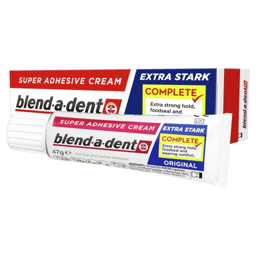 Lepidlo na zubné protézy Blend-a-dent Extra Stark Original 47