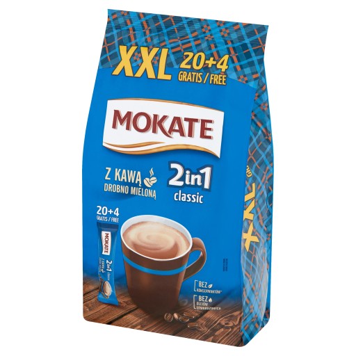 Kávová zmes Mokate Xxl 2v1 20 + 4 kusy zdarma