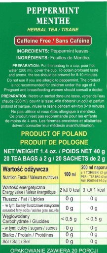 Malwa Herbal Tea Mint 20 ks