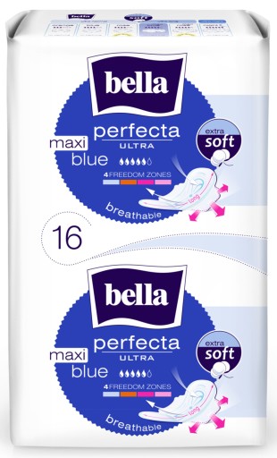 Bella Perfecta Ultra BLUE Maxi hygienické vložky 16 ks.