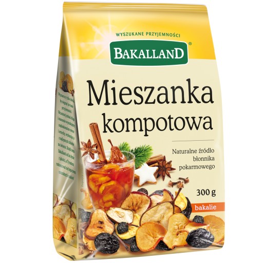 BAKALLAND Kompótová zmes - Sušené ovocie na kompót - Sušené 300g