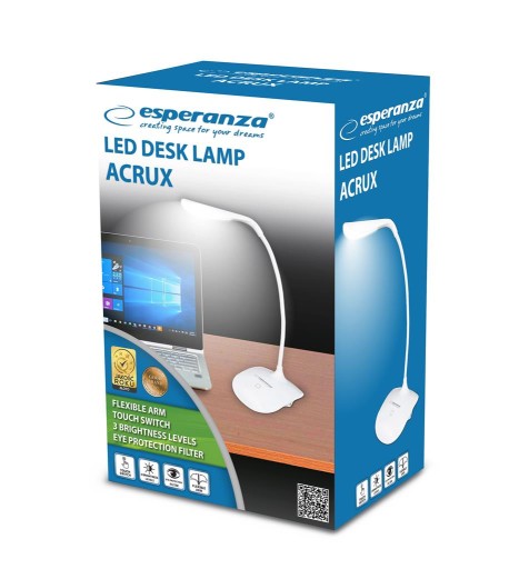 ACRUX LED STOLNÁ LAMPA BIELA ESPERANZA
