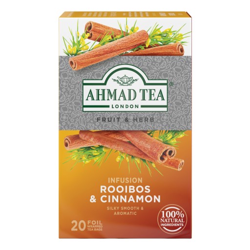 Rooibos čaj so škoricou Ahmad 20 Express obálok s vešiakom