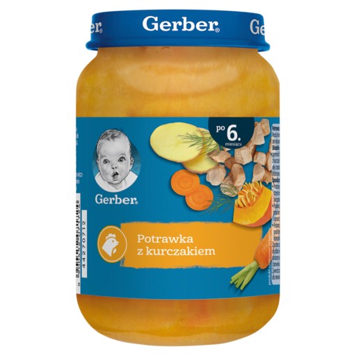 Gerber Obiadek Kurča v guláši so zeleninou po 6 mesiacoch 190 g