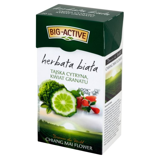 Big-Active biely čaj s thajským citrónom a kvetom granátového jablka (20 vrecúšok x 1