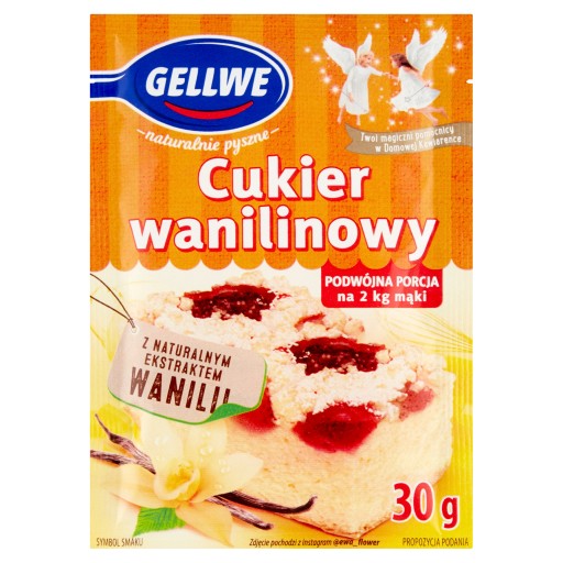 VANILÁNOVÝ cukor s vanilkovým extraktom na koláče a zákusky Gellwe 32 g
