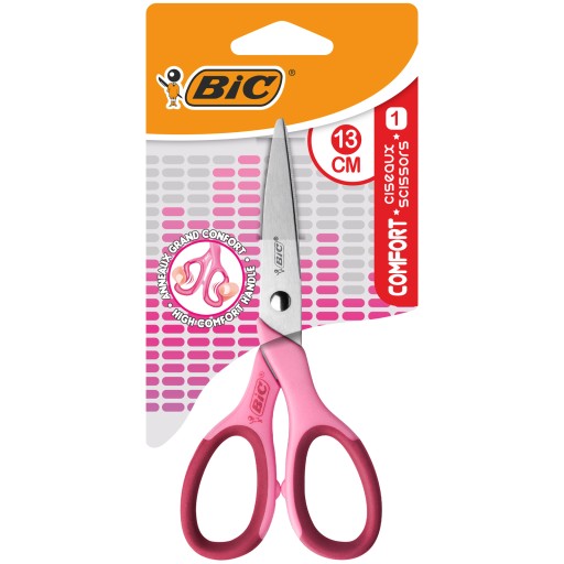BIC COMFORT DECOR GUMOVÉ ŠKOLSKÉ NOŽNICE 13CM VZOR BEZPEČNÉ PRE DETI