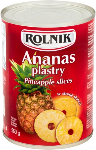 Rolnik Ananásové plátky 580 ml