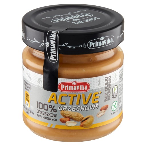Primavika Arašidové maslo aktívne 100% arašidy 185 g