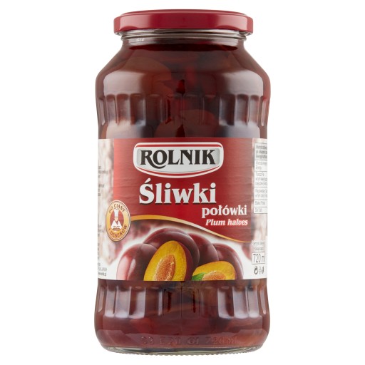 Rolnik Slivkové polovičky kompót na zákusky, koláče 720