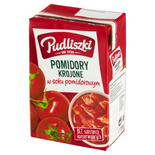 Pudliszki Sekané paradajky v paradajkovej šťave 390g