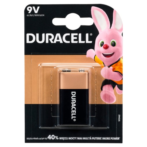 AKUMULÁTOR DURACELL ALKALICKÝ 9V 6LR61 MN1604 1 ks.