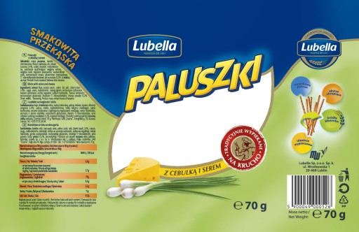 Lubella tyčinky s cibuľou a syrom 4x70g