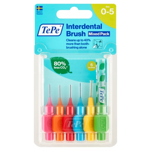 TePe MIX Zubné kefky /0,4mm-0,8mm/ 6 ks.