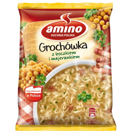 AMINO HRACHOVÁ POLIEVKA SO SLANINOU A MORJOR 65G