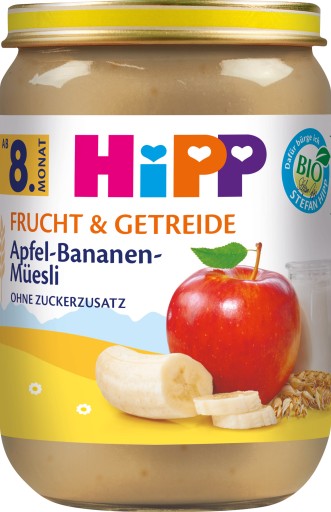 Hipp Bio Müsli Cereálie Banán Jablko s jogurtom 8m 190g