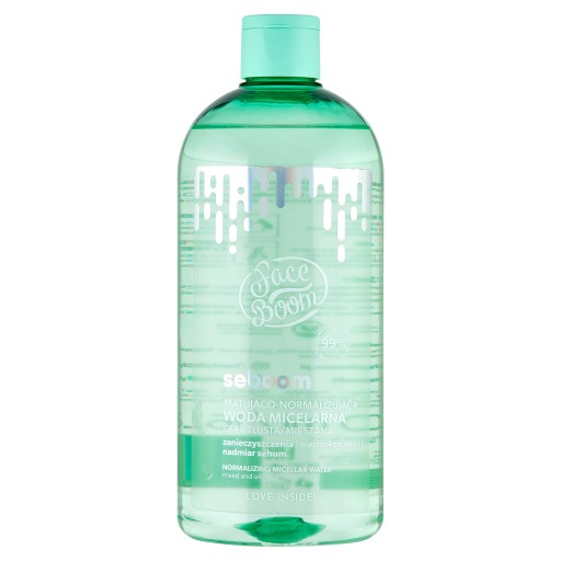 FACE BOOM Seboom zmatňujúca a normalizujúca micelárna voda 500 ml