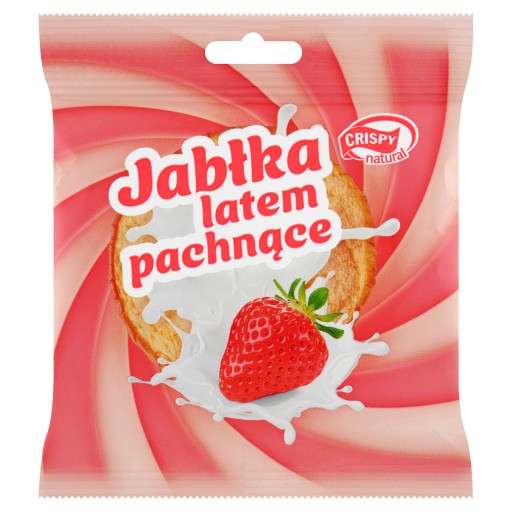 CRISPY NATURAL Sušené lupienky Letné jablká Voňavý jahodový krém 18g