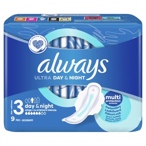 Vždy ultra nočné hygienické vložky 9 ks