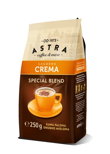 Káva ASTRA, MILD Crema, jemne mletá, 250 g