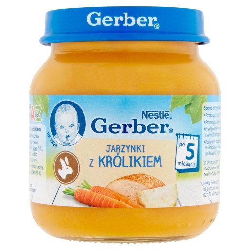 Nestlé Gerber Zelenina s králikom po 5 mesiacoch 125g