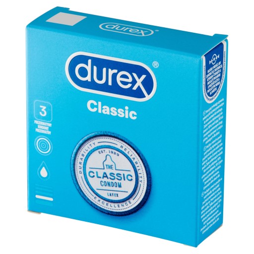 Durex CLASSIC kondómy 3 ks.