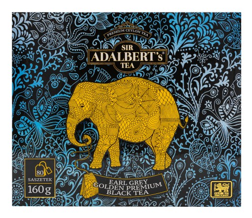 ADALBERT'S Cejlónsky ČIERNY ČAJ EARL GREY PREMIUM 80 Vrecúšok