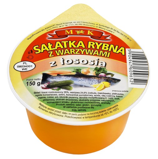 Rybí šalát so zeleninou a lososom MK 0,15 kg