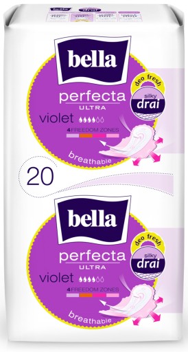 Bella Perfecta Ultra hygienické vložky - FIALOVÁ, 20 ks.