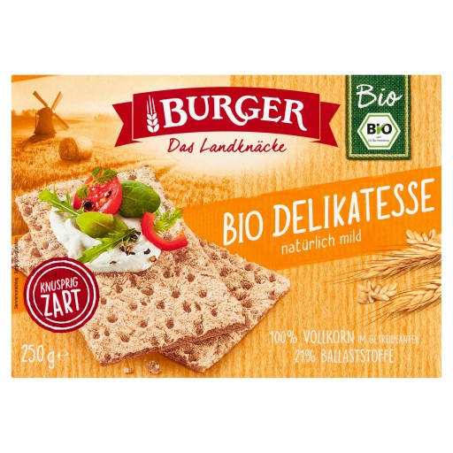 BIO CHLIEB CELÝ RAŽNÝ CHRÁMKY 250 g - BURGER